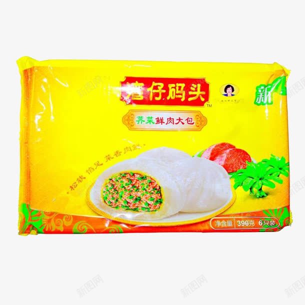 荠菜鲜肉大包子png免抠素材_新图网 https://ixintu.com 产品实物 包子 早餐包子 湾仔码头食品 荠菜鲜肉馅