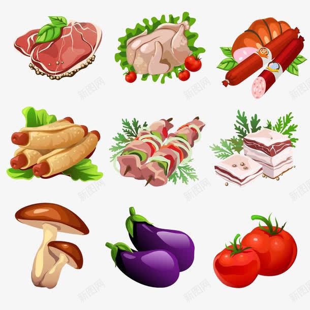 蔬菜肉类png免抠素材_新图网 https://ixintu.com 棣欒弴 缇婅倝 鐣 鑼勫瓙