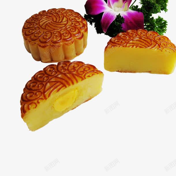 蛋黄月饼png免抠素材_新图网 https://ixintu.com 中秋 小吃 月饼 糕点