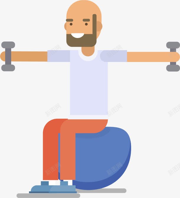 做康复训练的病患png免抠素材_新图网 https://ixintu.com 卡通手绘 复健 康复训练 恢复训练 物理训练 病人病患 运动康复