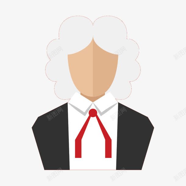 戴假发的法官png免抠素材_新图网 https://ixintu.com 假发 法官 法官矢量 矢量素材 素材