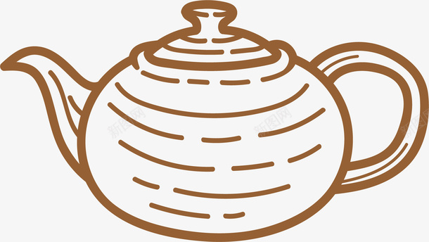手绘风格茶壶矢量图eps免抠素材_新图网 https://ixintu.com 卡通茶壶 手绘风格 现代茶壶 矢量茶壶 茶具 茶壶 矢量图