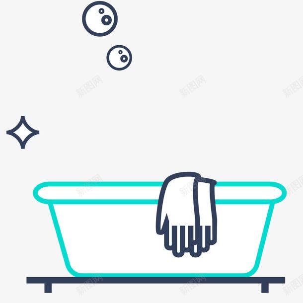 卡通洗澡盆手套免费png免抠素材_新图网 https://ixintu.com 免费素材 卡通 卫浴 手套 洗澡盆