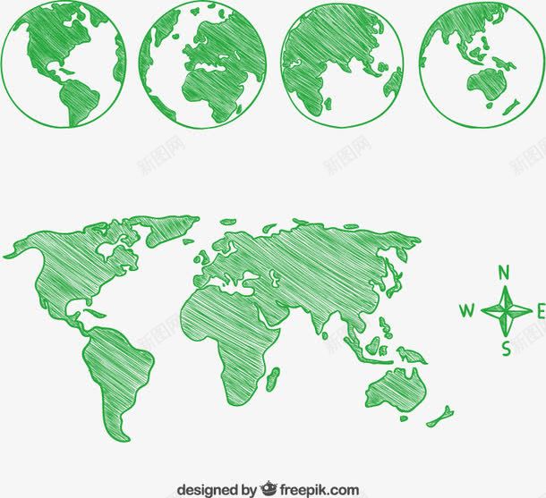 世界和大陆的草图png免抠素材_新图网 https://ixintu.com 全球 地图 地球 地球仪 大陆 素描
