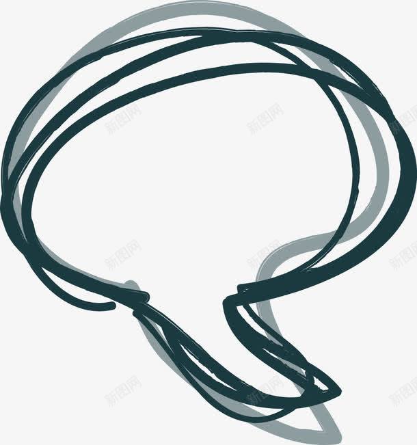 线条对话框png免抠素材_新图网 https://ixintu.com 汽泡框 线条对话框