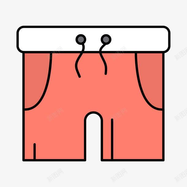 卡通夏日运动休闲橙色短裤png免抠素材_新图网 https://ixintu.com 休闲 卡通 夏日 橙色 短裤 运动