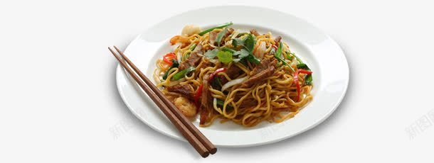 一份中式炒面条png免抠素材_新图网 https://ixintu.com 中式 产品实图 炒面条 面条