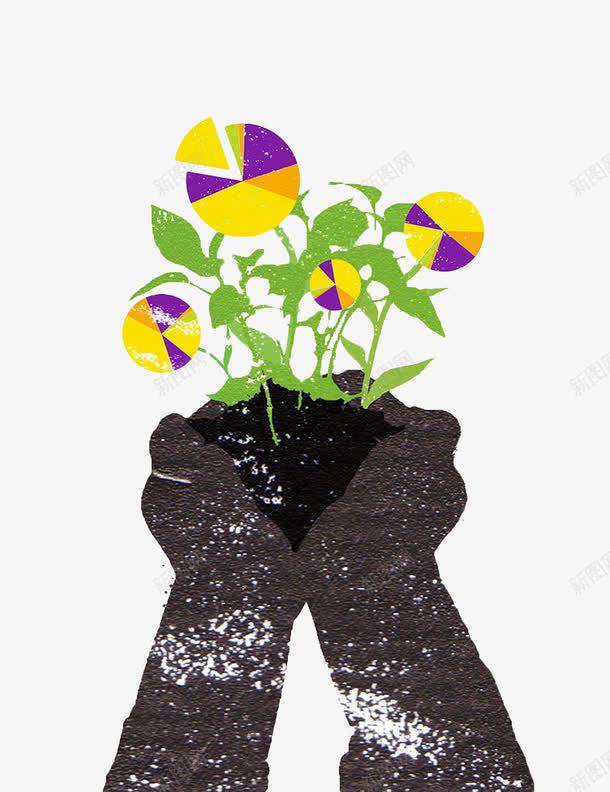 手心里的花卉png免抠素材_新图网 https://ixintu.com 手捧 手绘 新鲜空气 清新 空气 花卉