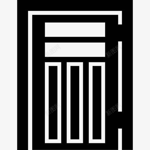 关闭的门一个建筑图标png_新图网 https://ixintu.com 入口 孔径 建筑 退出 部分门关闭