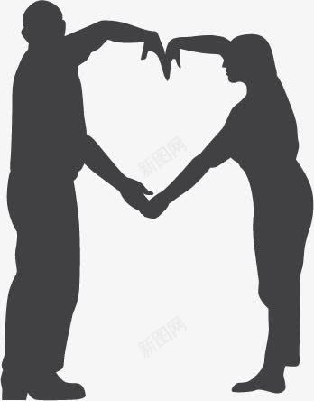 婚礼情人节卡通人物png免抠素材_新图网 https://ixintu.com 剪影 卡通人物 喜庆 夫妻 婚礼 情人节 爱人