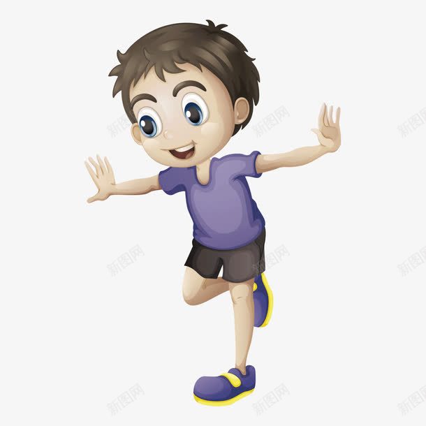 卡通人物紫色上衣png免抠素材_新图网 https://ixintu.com 上衣 人物 卡通 紫色