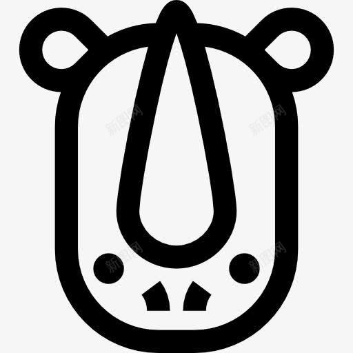 犀牛图标png_新图网 https://ixintu.com 动物 动物园 动物王国 哺乳动物 犀牛 野生动物