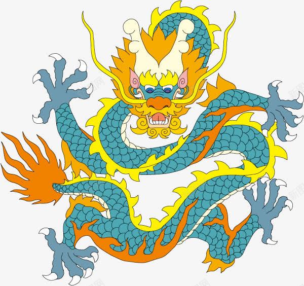 手绘龙图腾png免抠素材_新图网 https://ixintu.com 信仰 图腾 手绘 龙 龙形图腾