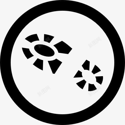 鞋印图标png_新图网 https://ixintu.com 人的形状 圆 打印 鞋