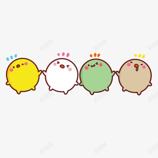 卡通公仔png免抠素材_新图网 https://ixintu.com 公仔 卡通 可爱 彩色