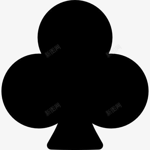 三叶草的黑色形状图标png_新图网 https://ixintu.com 三叶草 形状 符号 黑色