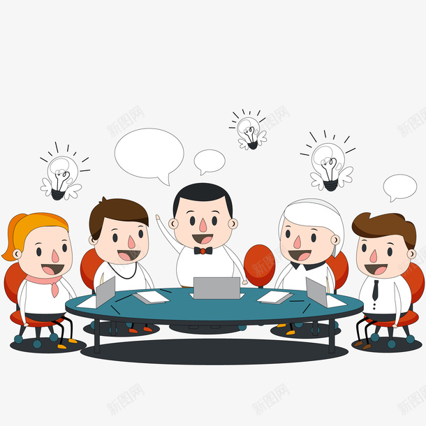 商务会议人物矢量图ai免抠素材_新图网 https://ixintu.com 人物 会议 卡通 商业 商务 工作 灵感 矢量图