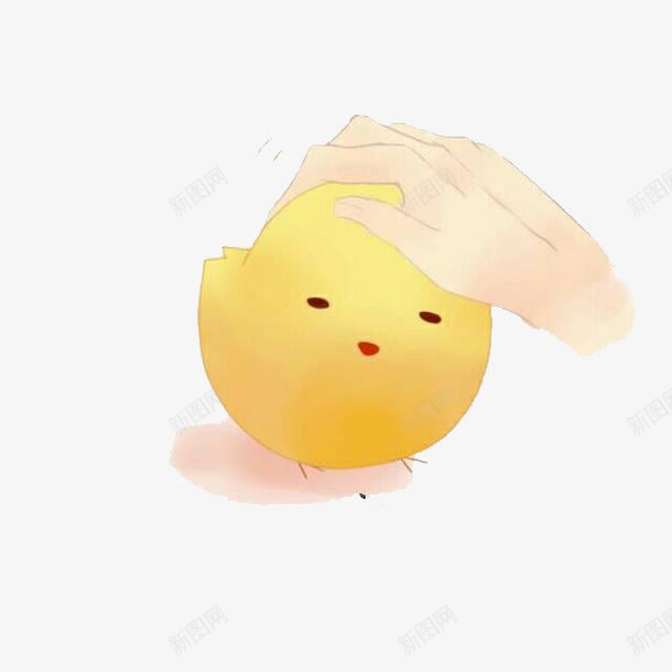 手绘摸着小萌鸡png免抠素材_新图网 https://ixintu.com 可爱 可爱的小鸡 呆萌的小鸡 小萌鸡 小鸡 手绘 萌萌的 萌鸡