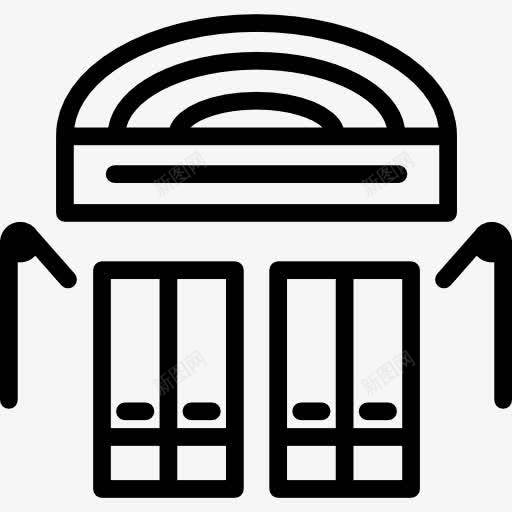 剧院门图标png_新图网 https://ixintu.com 剧院 可达性 建筑物 访问 门