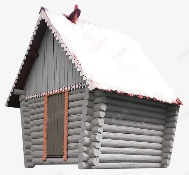 卡通木质小屋png免抠素材_新图网 https://ixintu.com 卡通 卡通木质 小屋 小房子 灰色