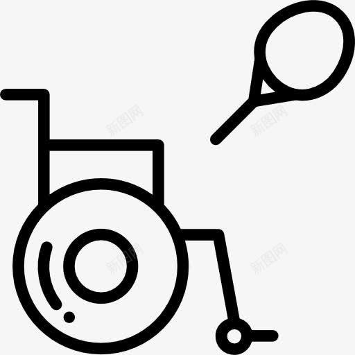 残奥会图标png_新图网 https://ixintu.com 乒乓球 体育竞赛 残奥会 网球 轮椅
