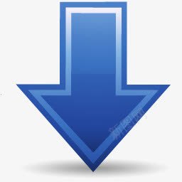 蓝色向下箭头png免抠素材_新图网 https://ixintu.com 箭头 蓝色向下
