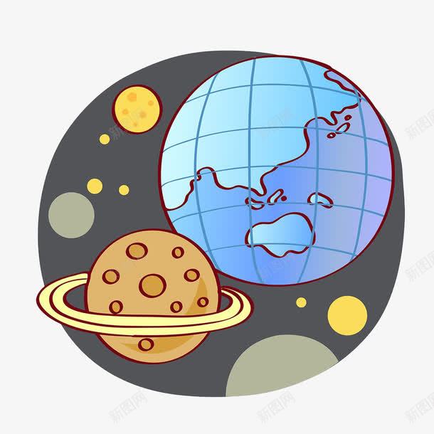 手绘星系png免抠素材_新图网 https://ixintu.com 地球 恒星 手绘 星系 行星 银河星系 银河系