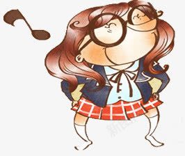 卡通舞者png免抠素材_新图网 https://ixintu.com 卡通 唱歌 女孩 跳舞 音乐