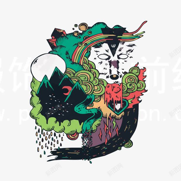 美式花纹街头文化png免抠素材_新图网 https://ixintu.com 可印刷 美式花纹 街头 街头文化