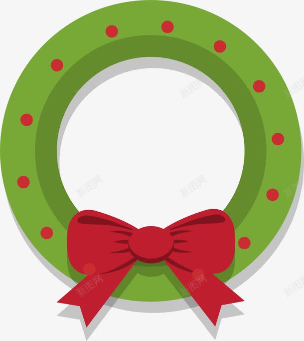 绿色蝴蝶结圣诞节草圈png免抠素材_新图网 https://ixintu.com Christmas Merry 圣诞快乐 圣诞节 草圈 蝴蝶结草圈