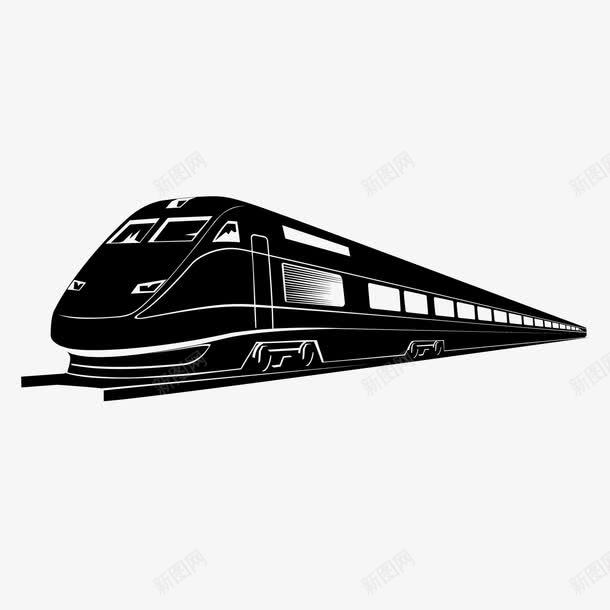 黑色铁道飞驰高铁矢量图ai免抠素材_新图网 https://ixintu.com 铁道 飞驰 高铁 黑色 矢量图