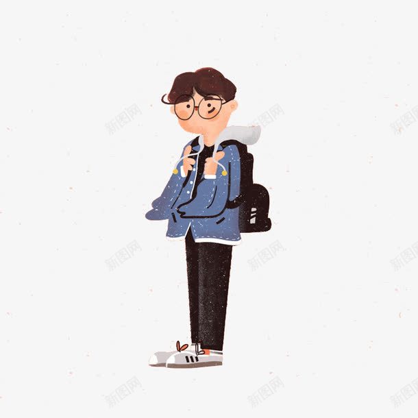 卡通学生男孩png免抠素材_新图网 https://ixintu.com 儿童插画 卡通 卡通元素 学生男孩 故事插画