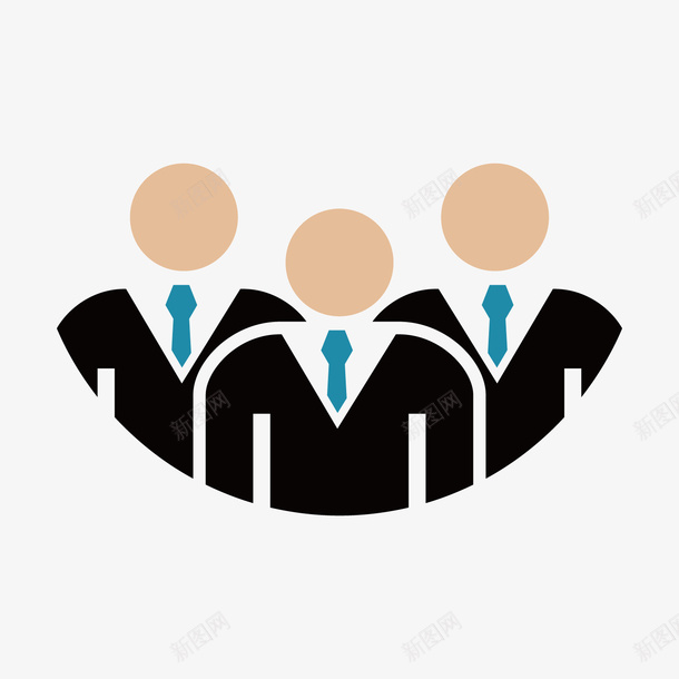 黑色商务人群矢量图ai免抠素材_新图网 https://ixintu.com 人群 商务 素材 黑色 矢量图