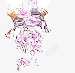 油画png免抠素材_新图网 https://ixintu.com 双手捧花 水墨画 油画 花瓣
