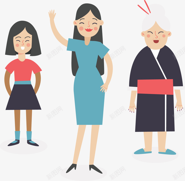 不同年龄美丽女人矢量图ai免抠素材_新图网 https://ixintu.com 不同年龄 人生 人的一生 女人 女人一生 矢量png 矢量图