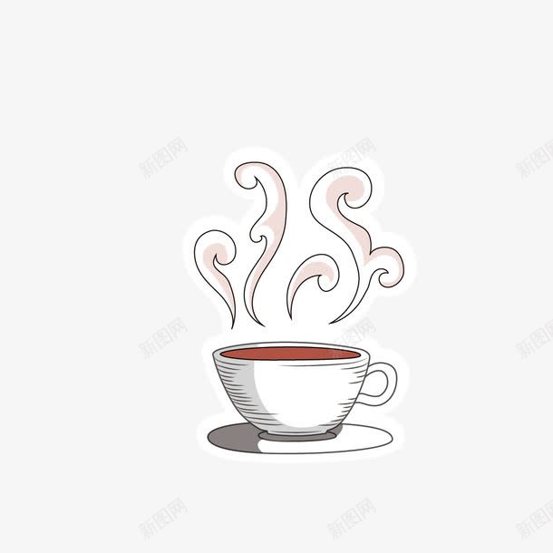 咖啡杯矢量图eps免抠素材_新图网 https://ixintu.com 咖啡 咖啡杯 热气 矢量图