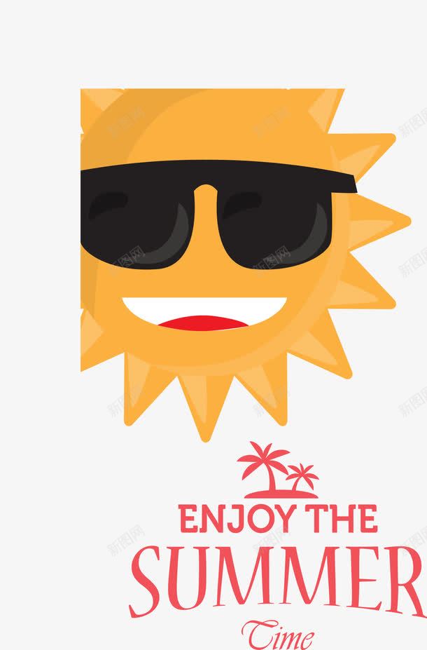 大太阳墨镜享受夏季png免抠素材_新图网 https://ixintu.com 享受夏季 墨镜 大太阳