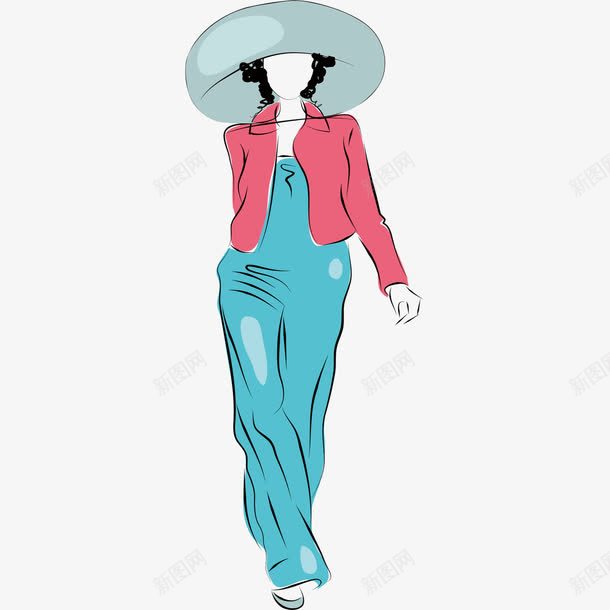 T台模特服装矢量图eps免抠素材_新图网 https://ixintu.com 服装 服装模特 服装素材 模特 模特素材 矢量素材 素材 矢量图