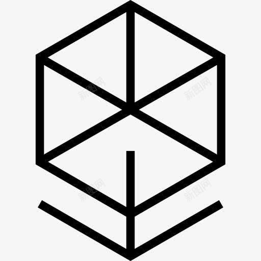 向下箭头从一个立方体图标png_新图网 https://ixintu.com 几何定向 向下箭头 立方体 箭头方向
