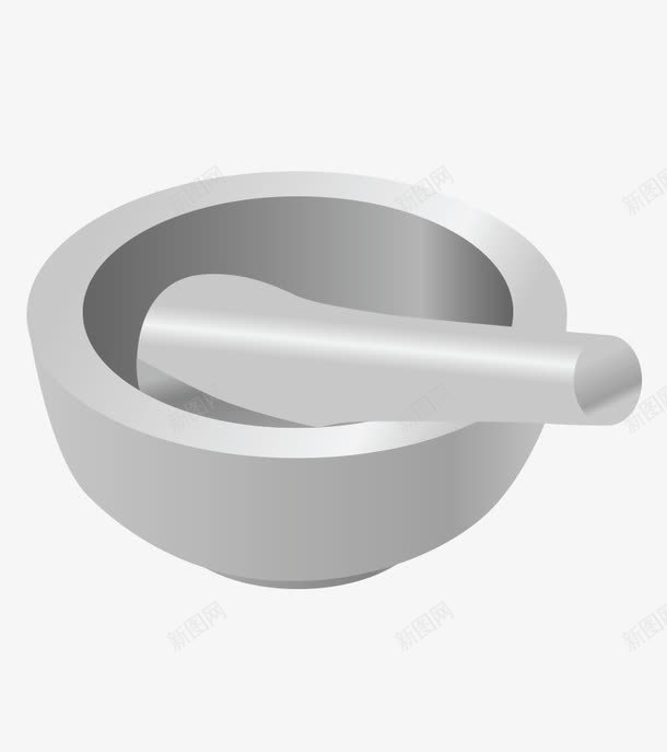 白色陶瓷药碗png免抠素材_新图网 https://ixintu.com 烤瓷 瓷器 矢量碗 药碗 药锤