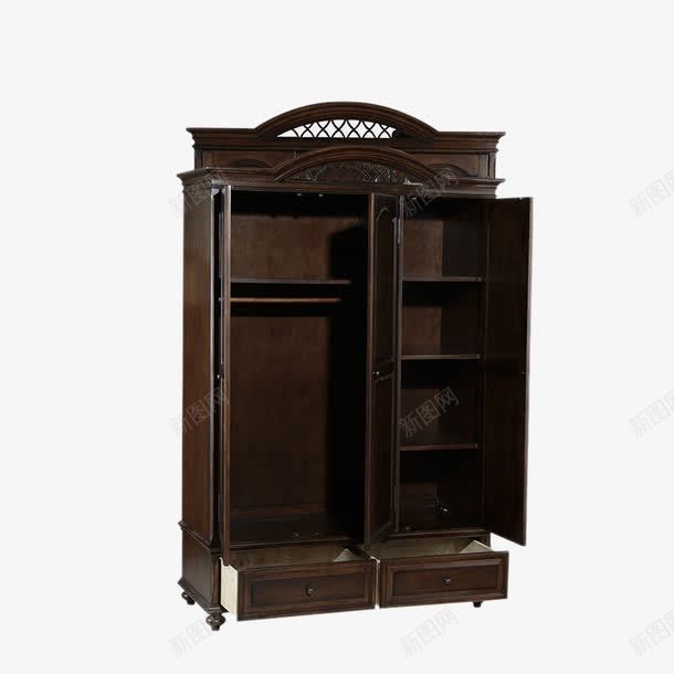 美式复古家具衣橱png免抠素材_新图网 https://ixintu.com 产品实物 美式复古家具 衣柜 衣橱