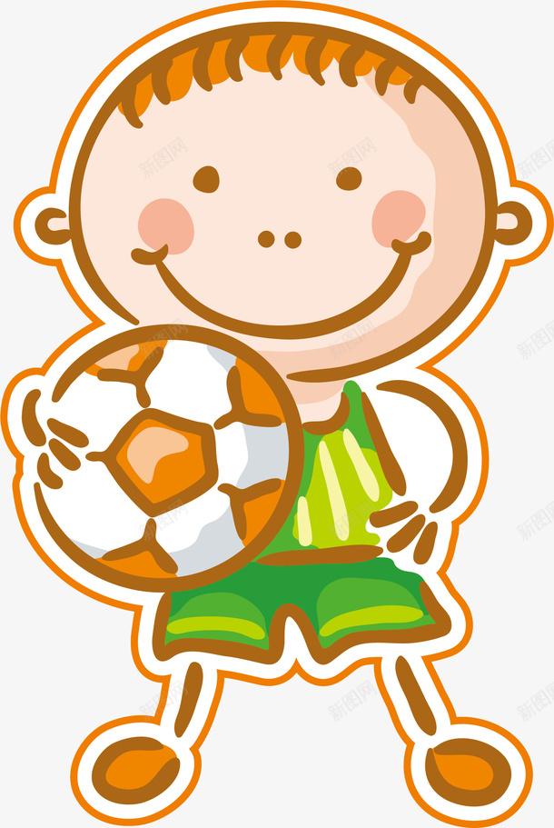 男孩玩球卡通促销矢量图ai免抠素材_新图网 https://ixintu.com 儿童 卡通男孩 孩子 男孩 矢量图