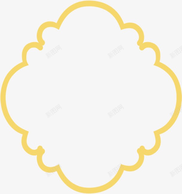 中秋节黄色线条花纹包装png免抠素材_新图网 https://ixintu.com 中秋节 包装 线条 花纹 黄色