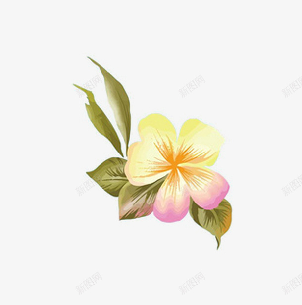 手绘小黄花psd免抠素材_新图网 https://ixintu.com 小花朵 小黄花素材 手绘画 矢量素材 黄花
