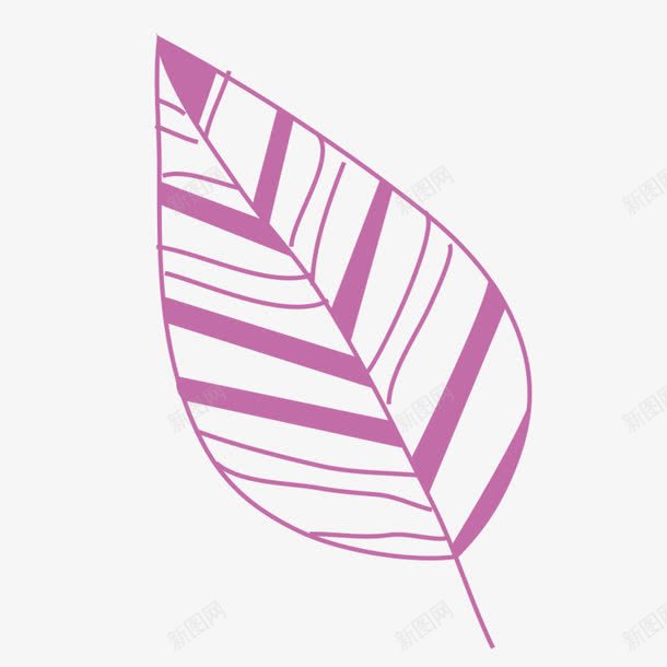 紫色叶子png免抠素材_新图网 https://ixintu.com 一片 卡通 叶子 手绘 桔梗 简图 紫色 线条