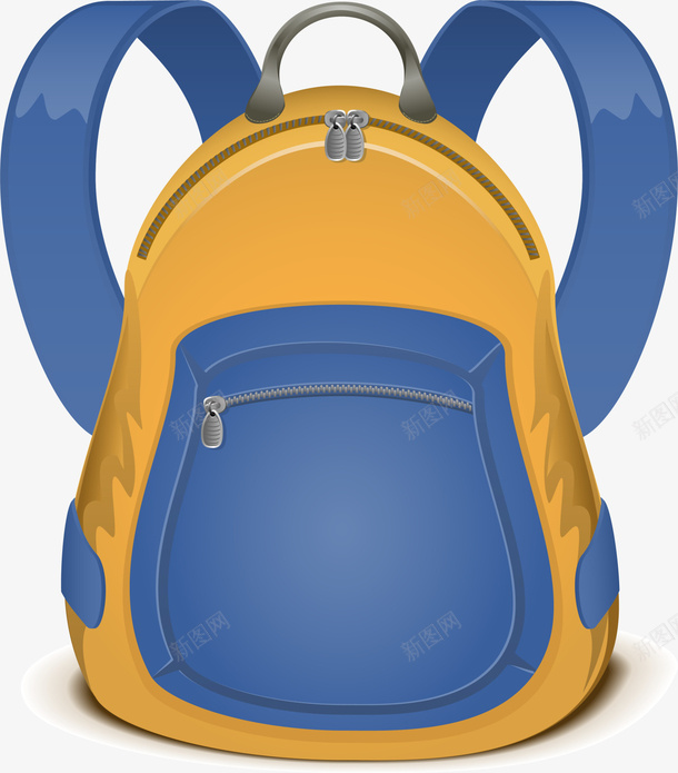 学习用品蓝色书包png免抠素材_新图网 https://ixintu.com 双肩背包 学习用品 教育 水彩 蓝色书包 蓝色肩带