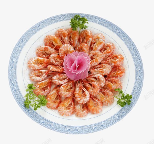 一碟烤虾png免抠素材_新图网 https://ixintu.com 烤虾 肉 餐饮美食 香菜