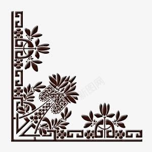 左下角深色花纹边框png免抠素材_新图网 https://ixintu.com 左下角 深色 花纹 边框