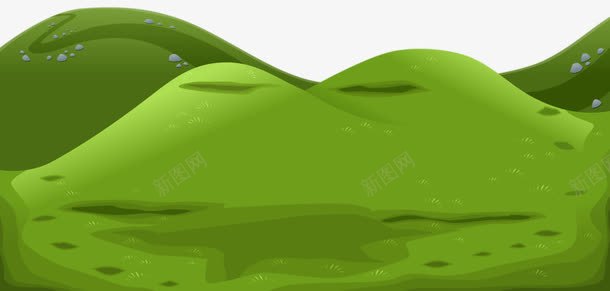 绿色山地png免抠素材_新图网 https://ixintu.com 植物 绿化 绿油油 绿草 草地