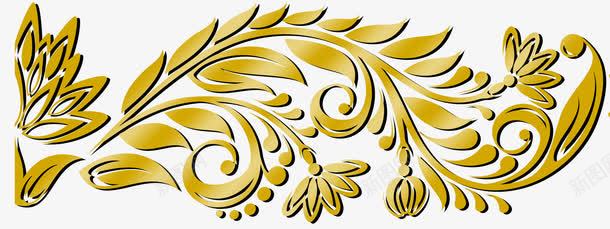 精美古典花纹效果png免抠素材_新图网 https://ixintu.com 中国黄 传统 古典 古典花纹 效果 精美 精美花纹 节日海报效果 花纹